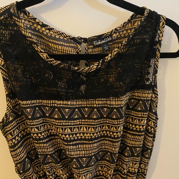 Aztec Pattern Boho Romper - Picture 2 of 4